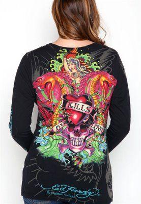 Ed Hardy shirts women-596